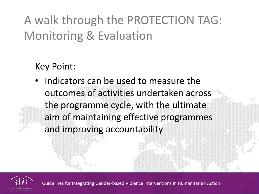 a walk through the protection tag monitoring