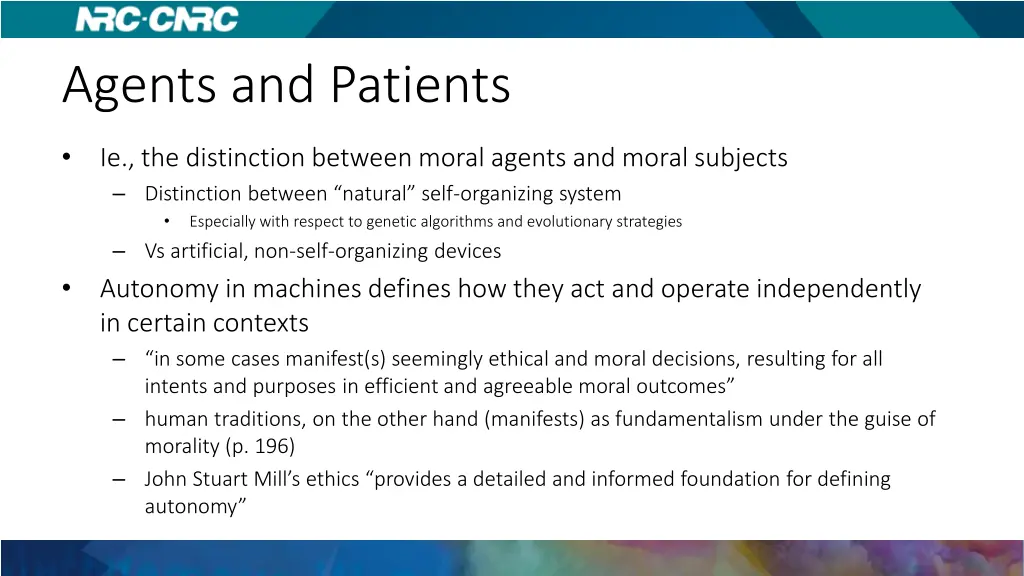 agents and patients