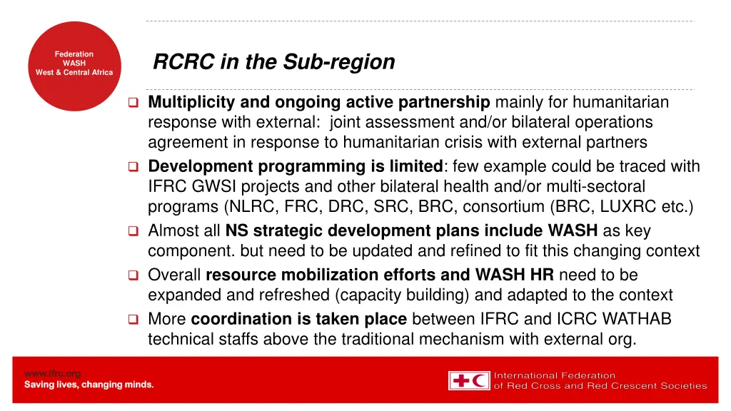 rcrc in the sub region