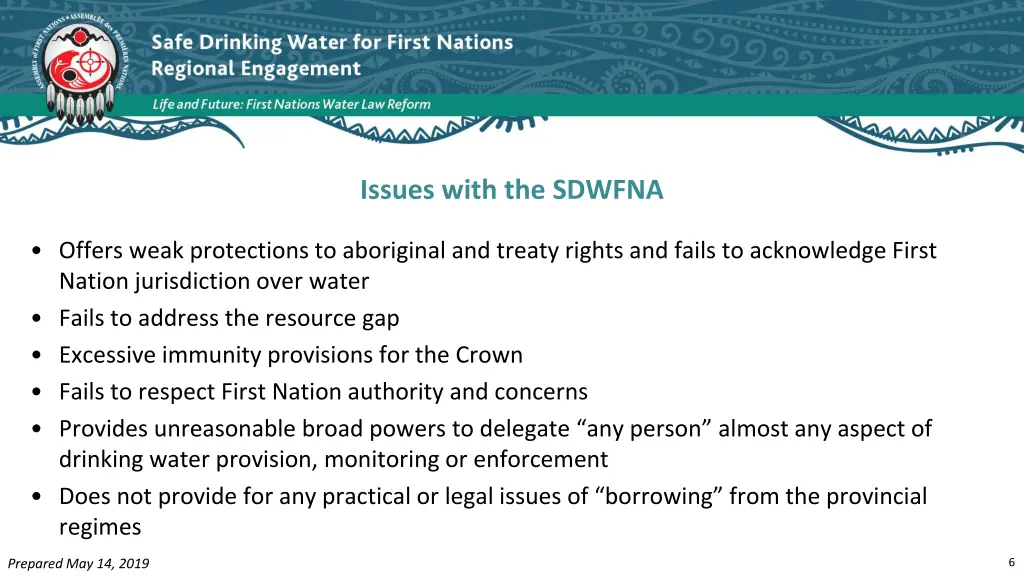 issues with the sdwfna 1