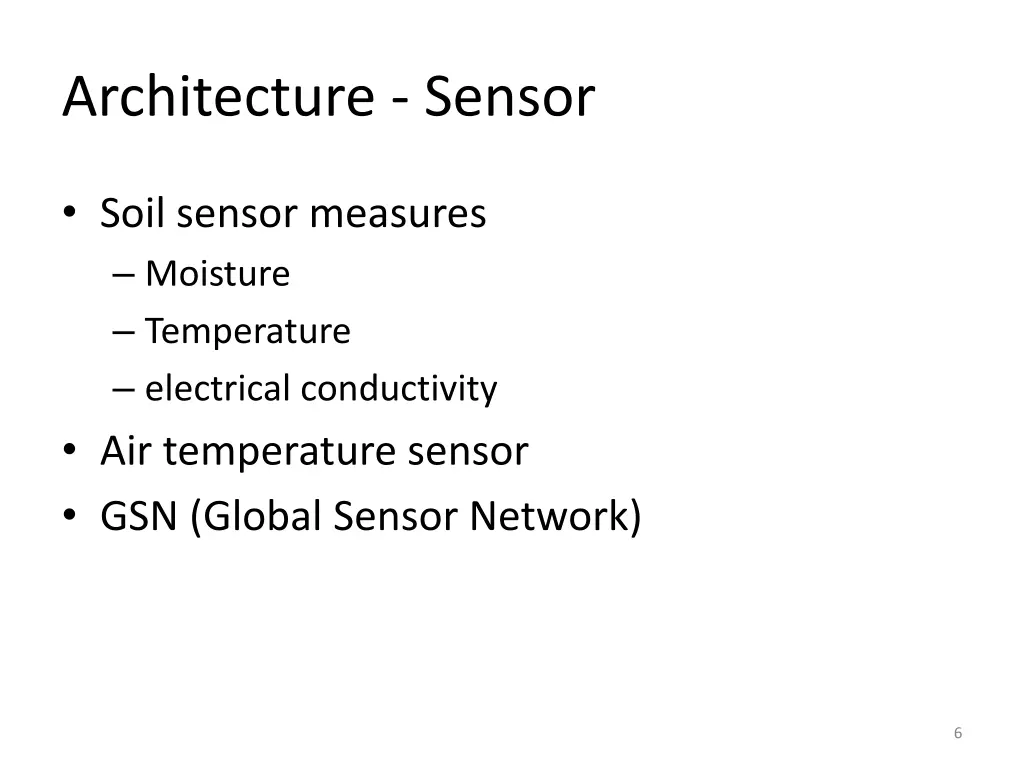 architecture sensor