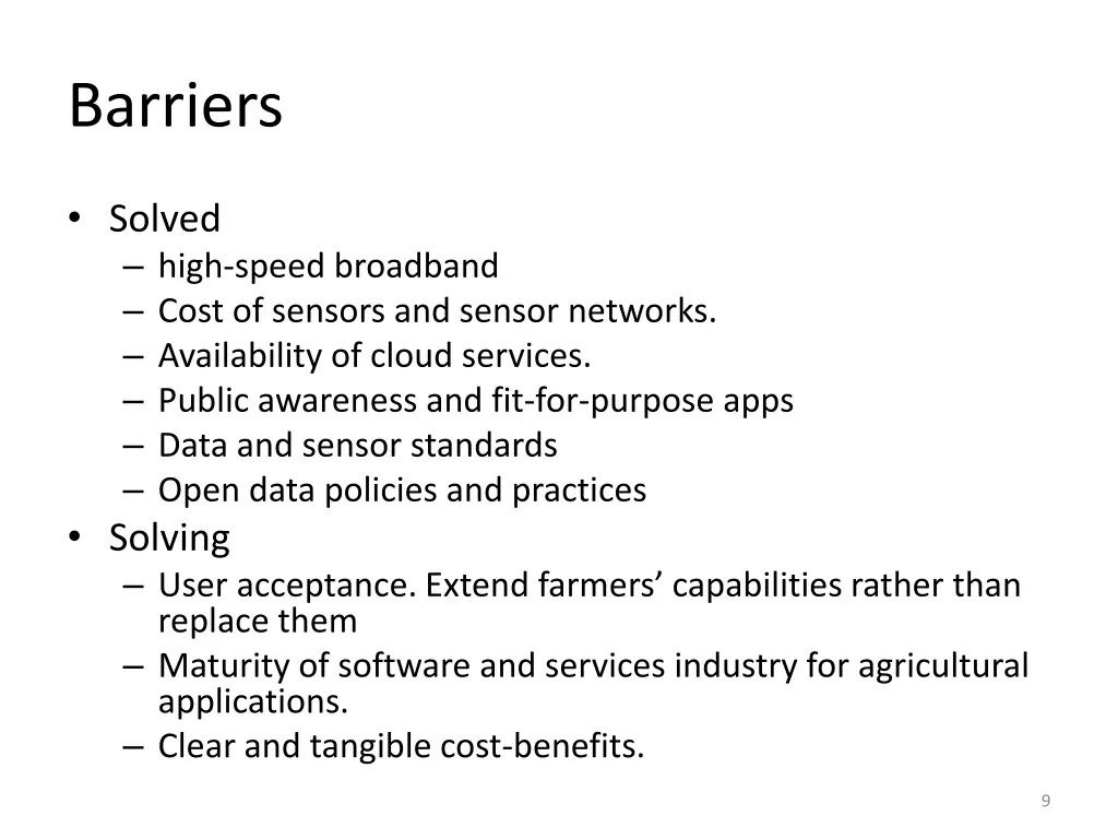 barriers