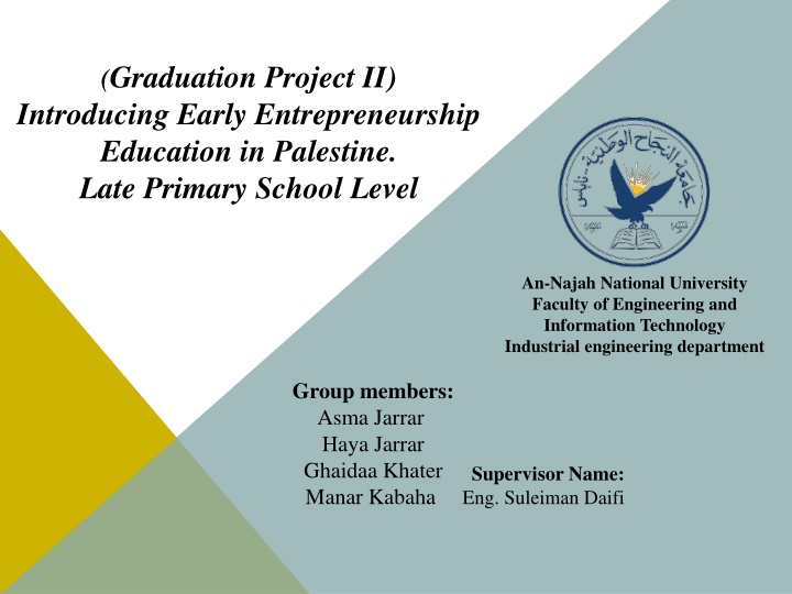 graduation project ii introducing early