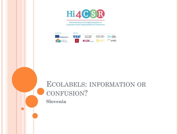 e colabels information or confusion slovenia
