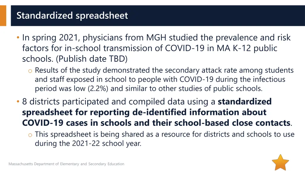 standardized spreadsheet