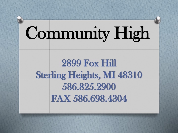 community high community high