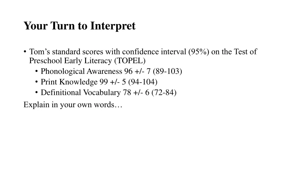your turn to interpret