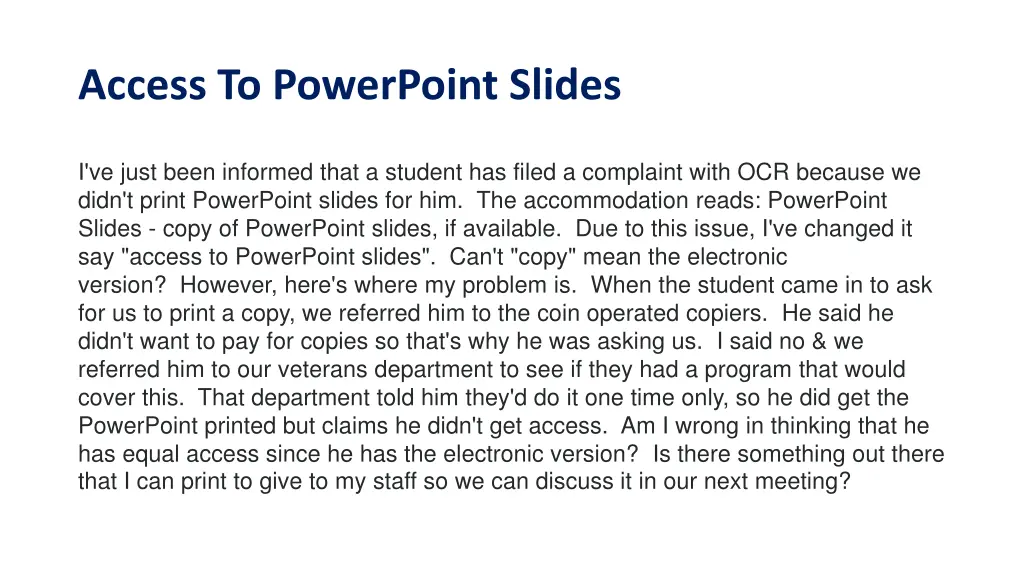access to powerpoint slides