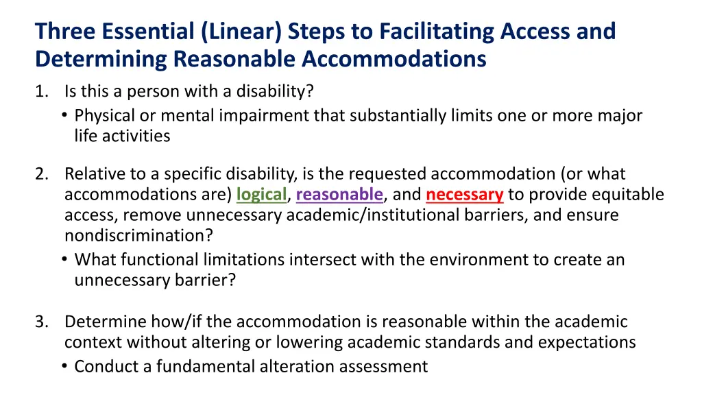 three essential linear steps to facilitating 1