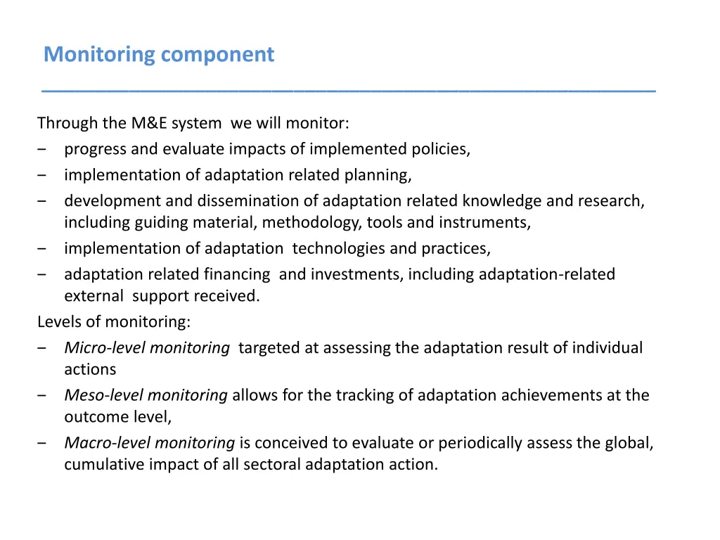 monitoring component