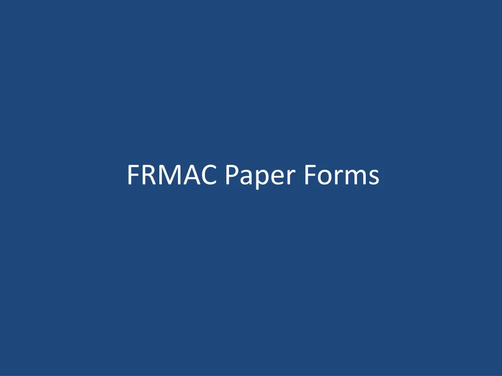 frmac paper forms