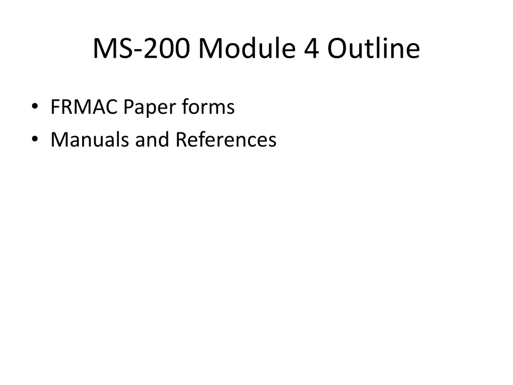 ms 200 module 4 outline