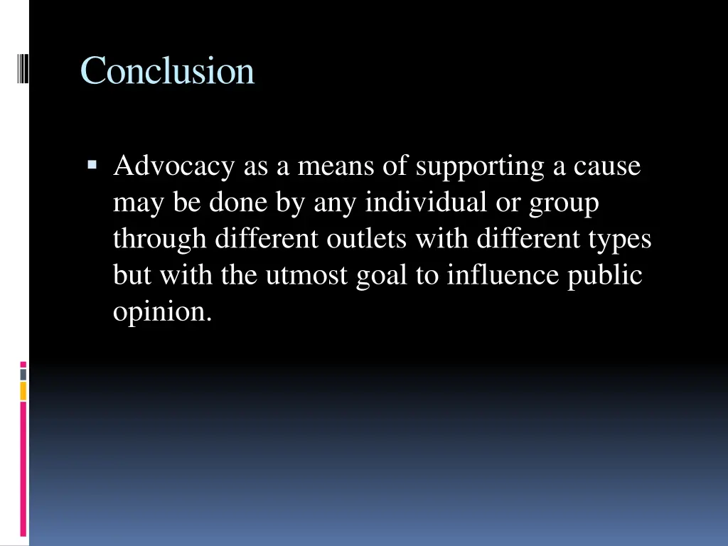 conclusion