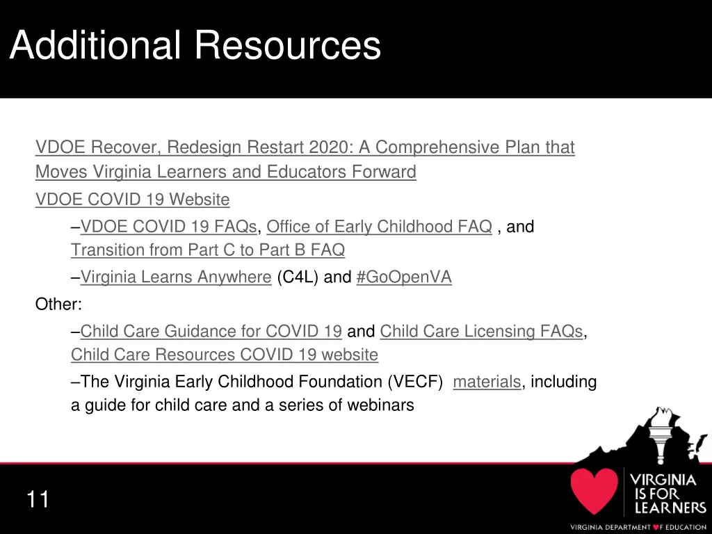 additional resources