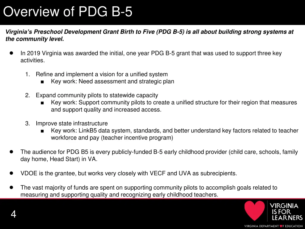 overview of pdg b 5