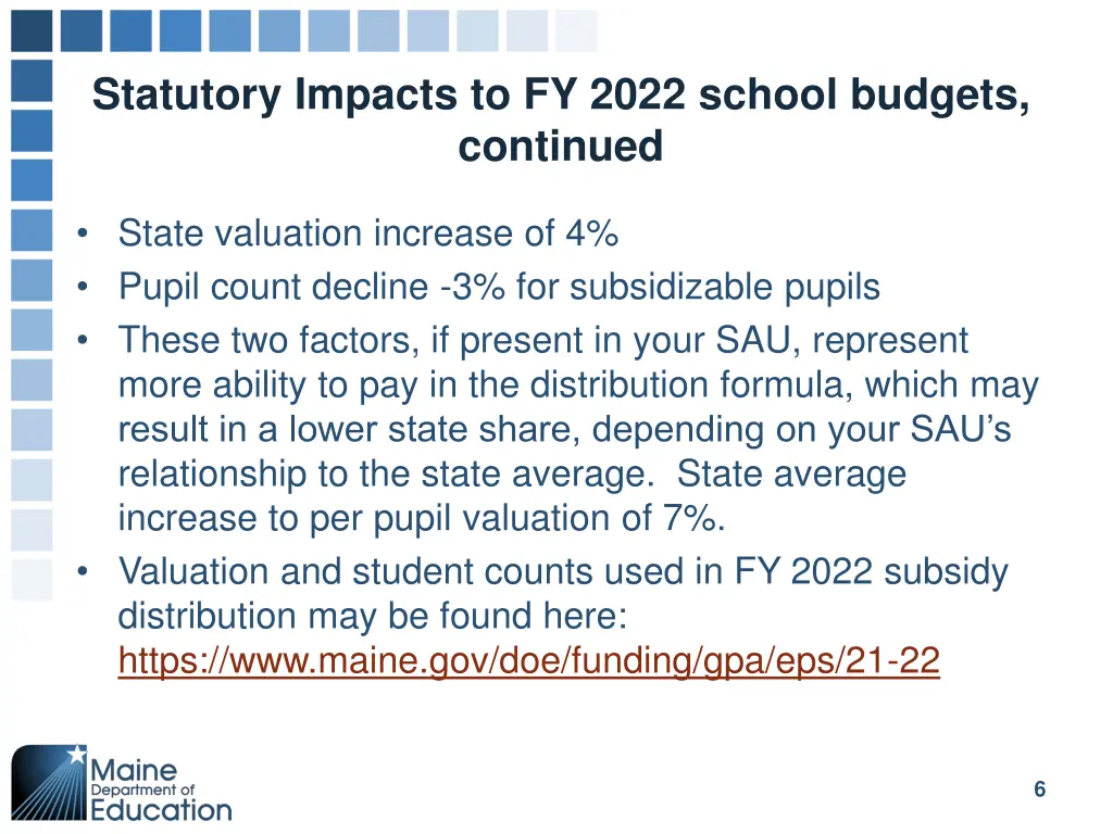 statutory impacts to fy 2022 school budgets 1