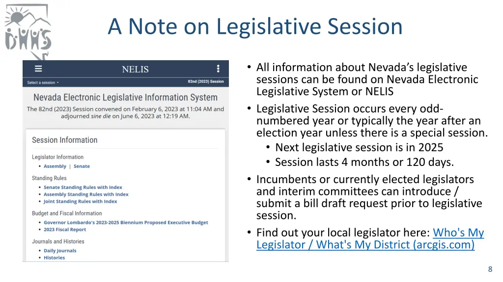 a note on legislative session