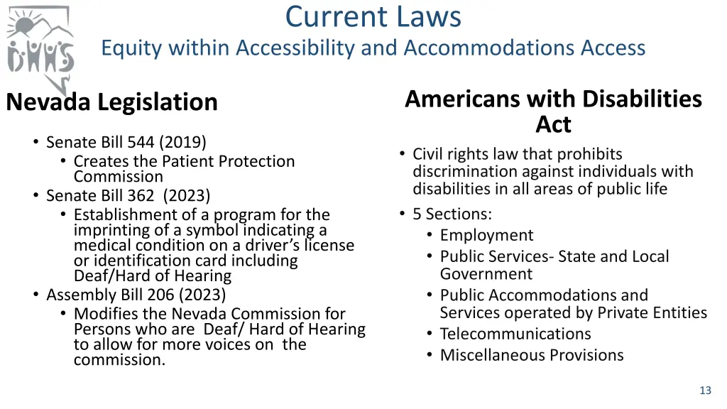 current laws