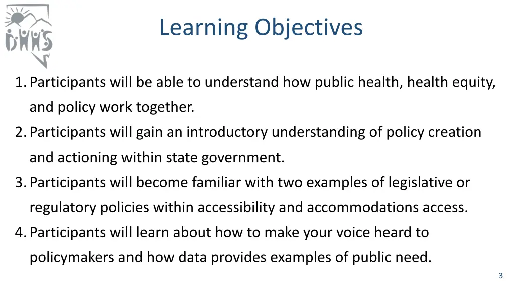 learning objectives