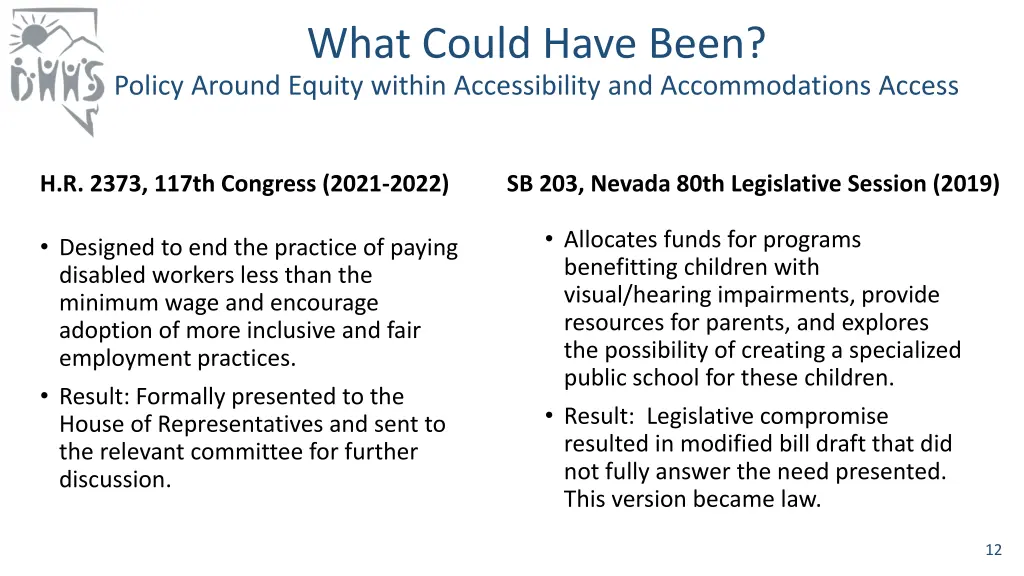 what could have been policy around equity within