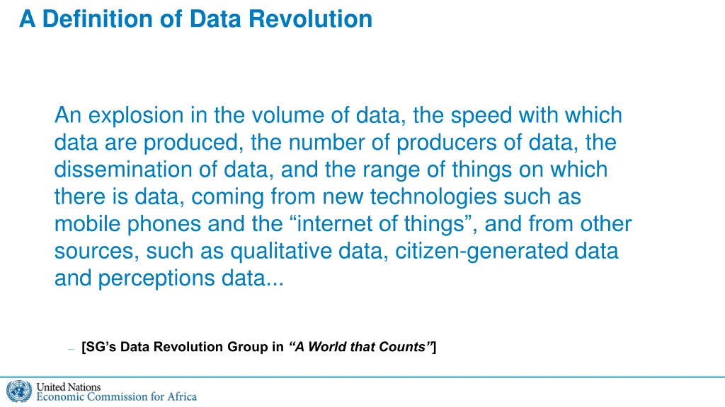 a definition of data revolution