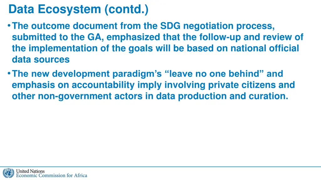 data ecosystem contd the outcome document from