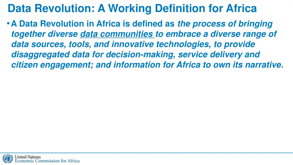 data revolution a working definition for africa