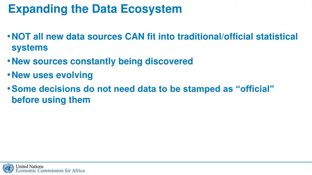 expanding the data ecosystem