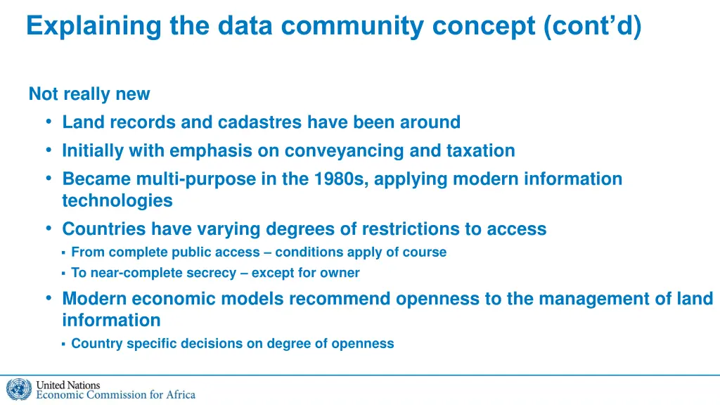 explaining the data community concept cont d 5