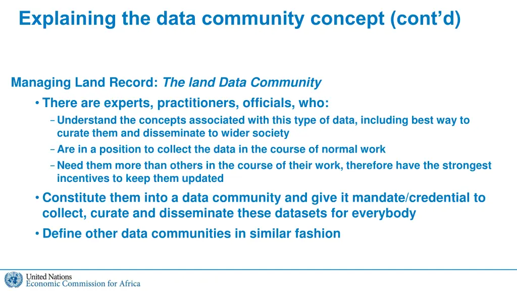 explaining the data community concept cont d 6