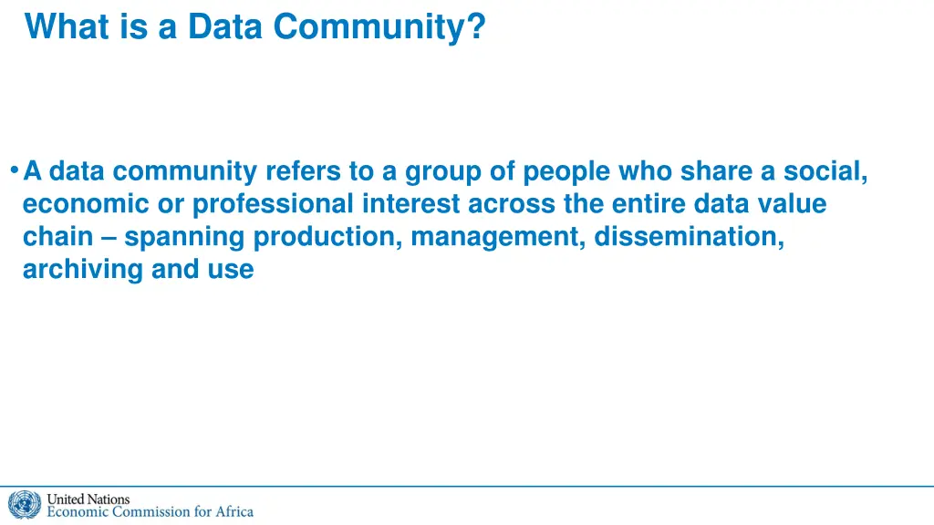 what is a data community