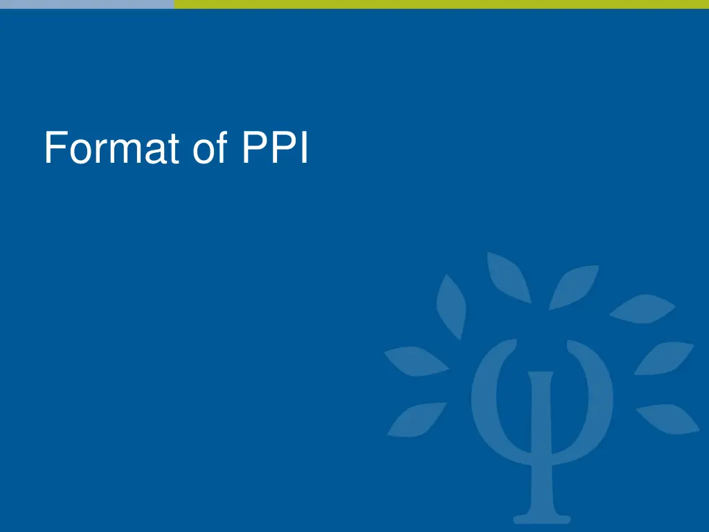 format of ppi