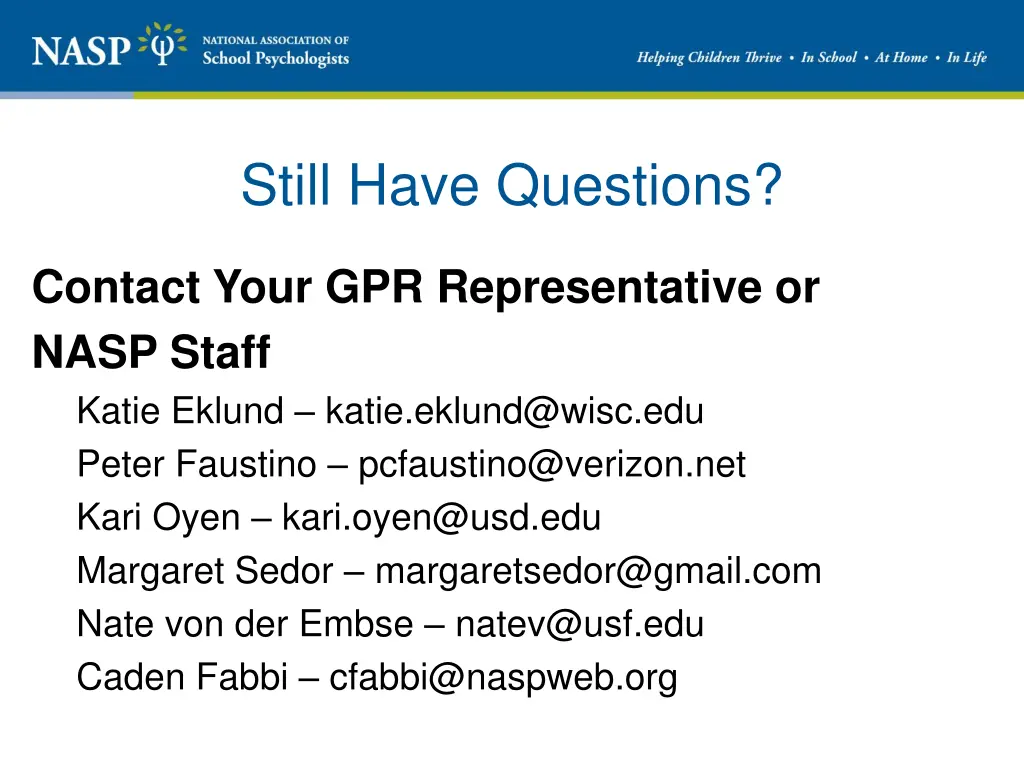 still have questions