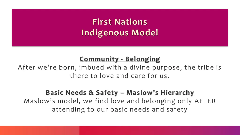 first nations indigenous model 1