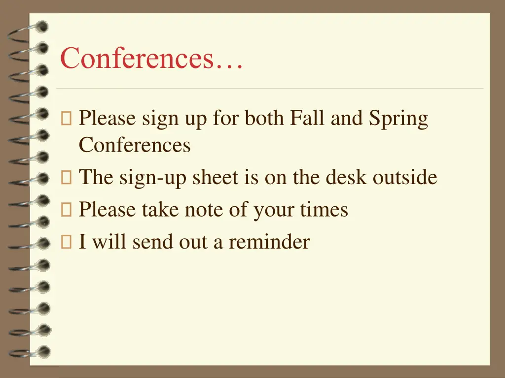 conferences