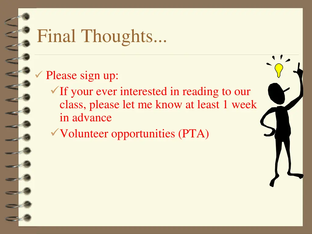 final thoughts