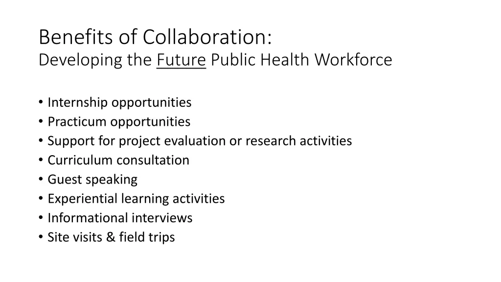 benefits of collaboration developing the future