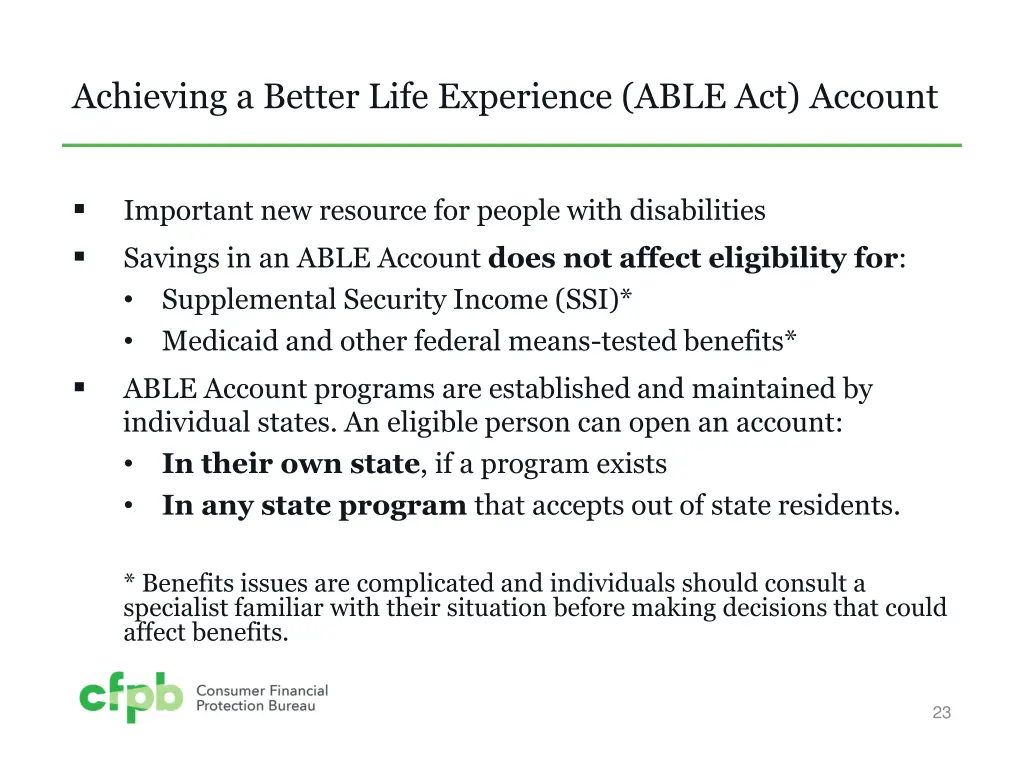 achieving a better life experience able