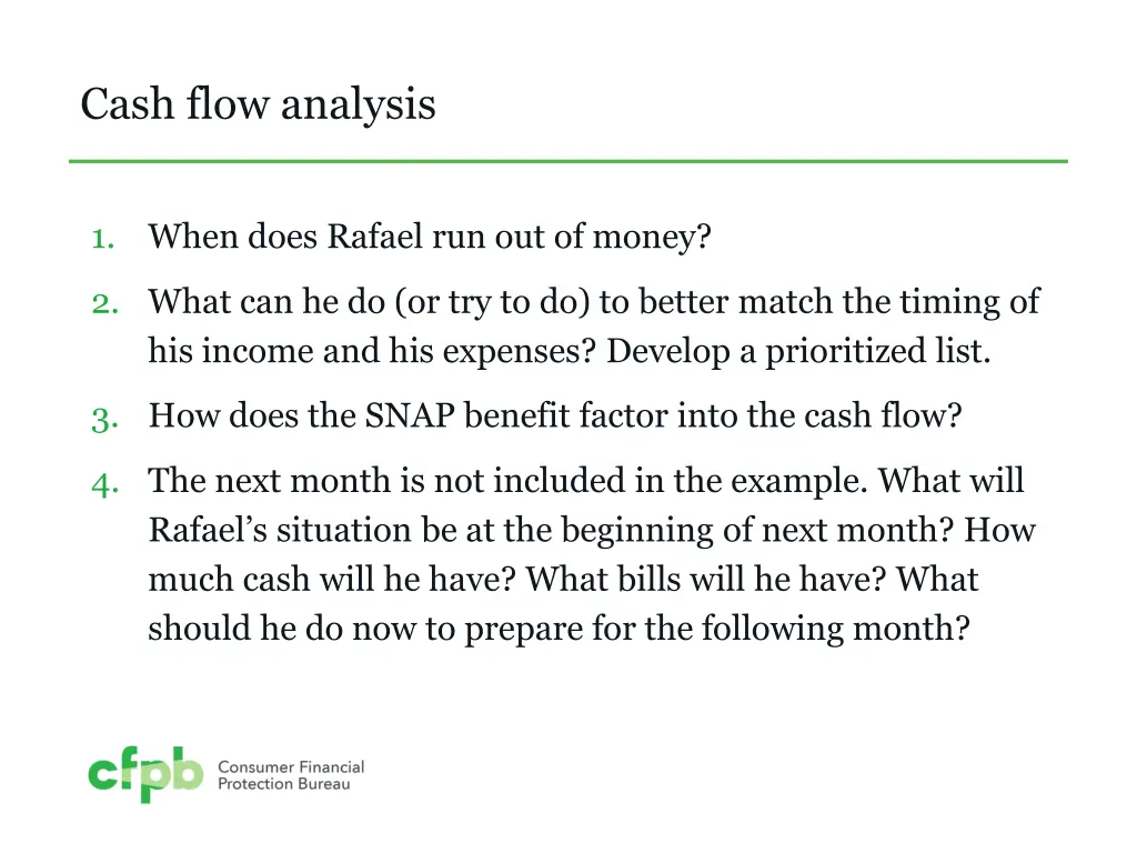cash flow analysis