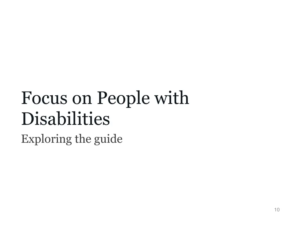 focus on people with disabilities exploring