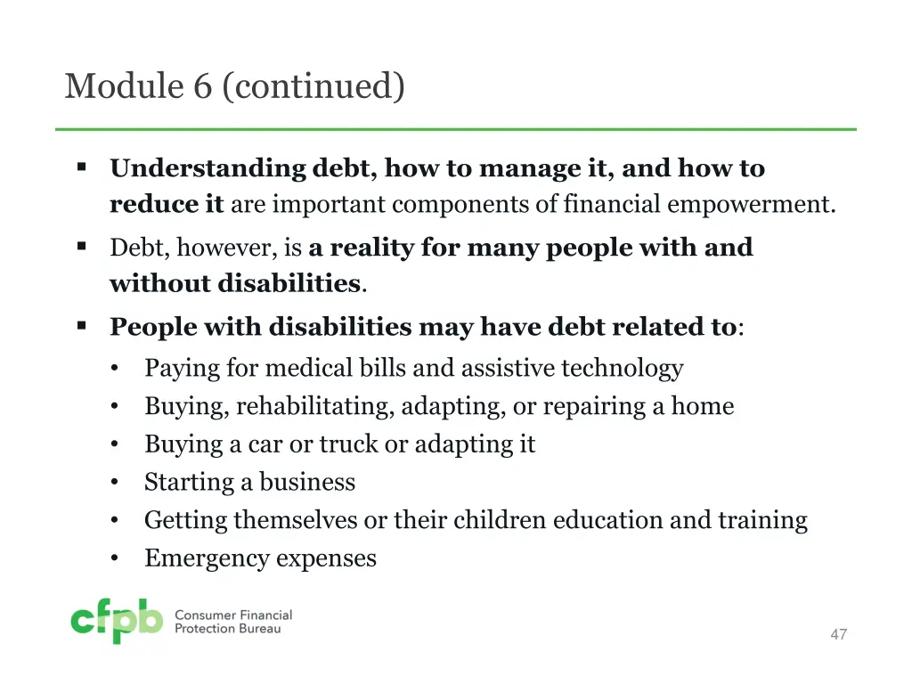 module 6 continued