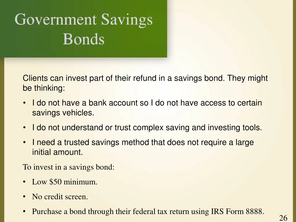 government savings bonds