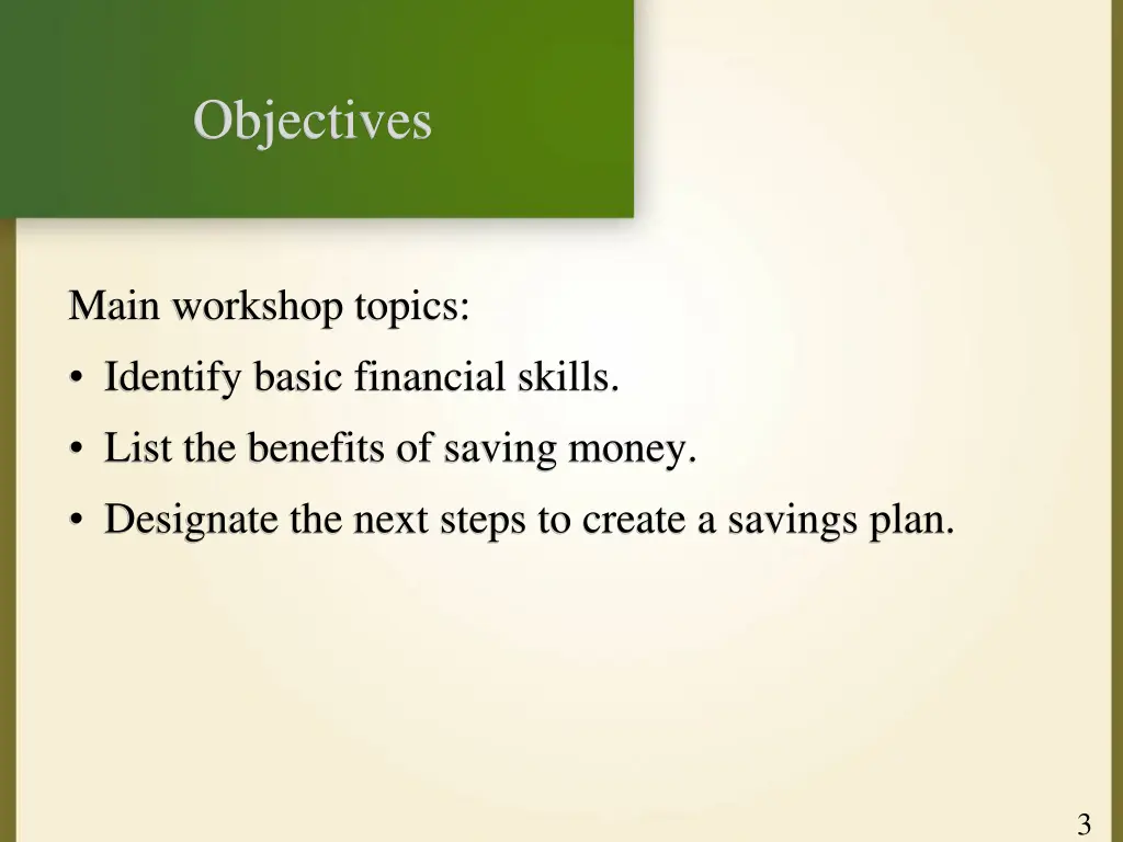 objectives