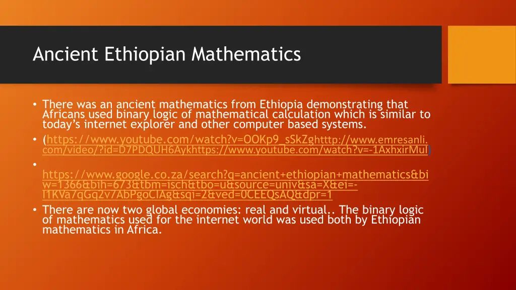 ancient ethiopian mathematics