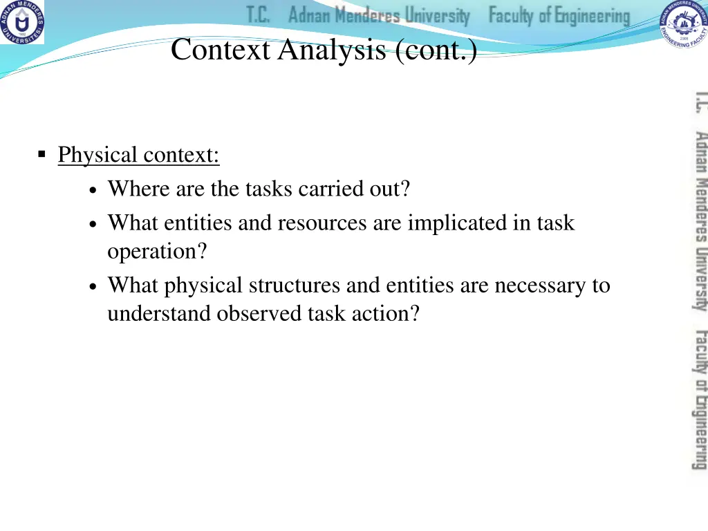 context analysis cont