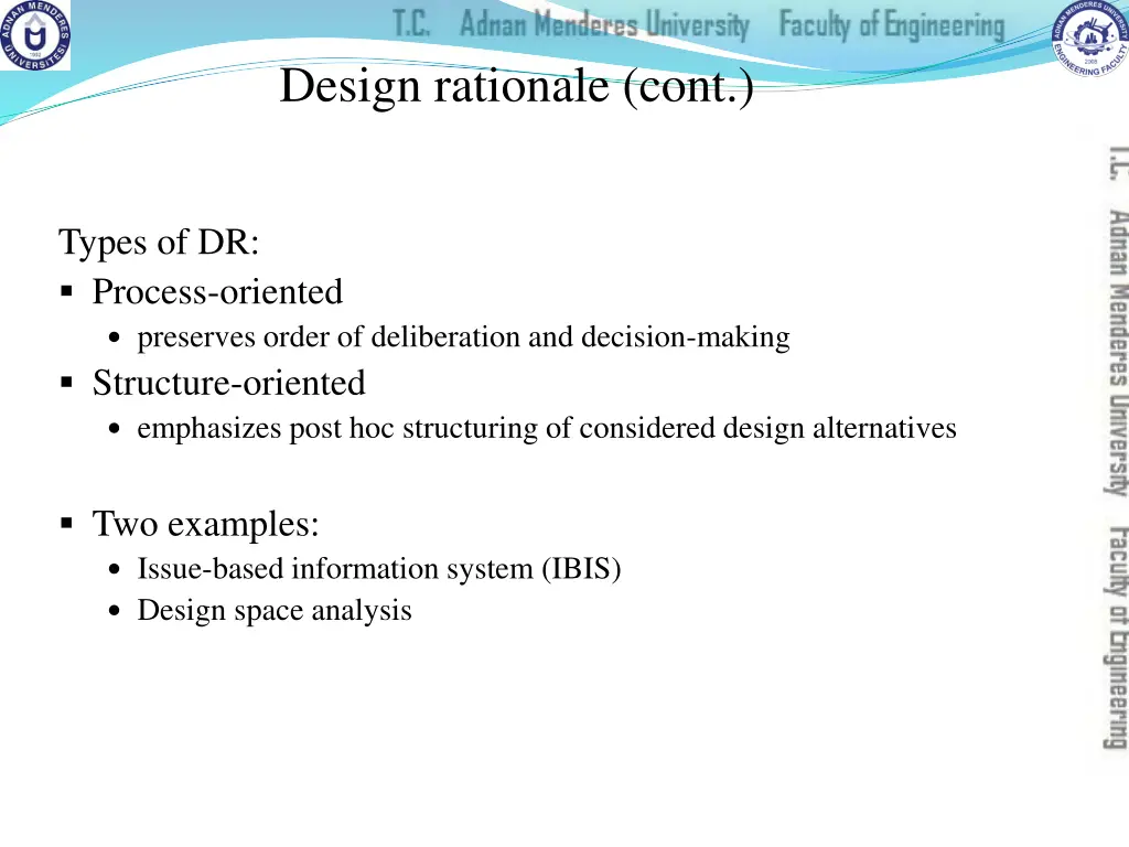 design rationale cont