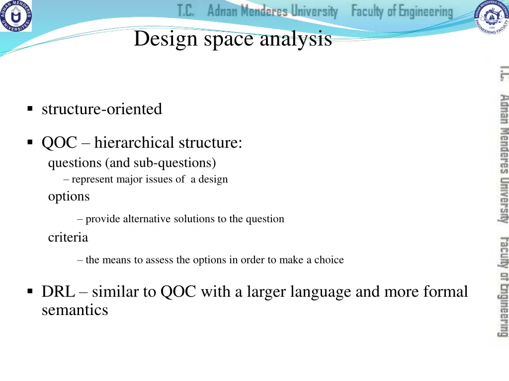 design space analysis