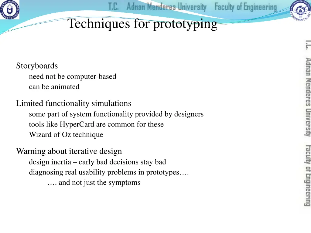 techniques for prototyping
