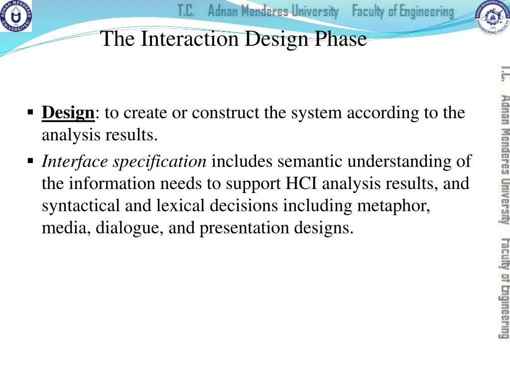 the interaction design phase