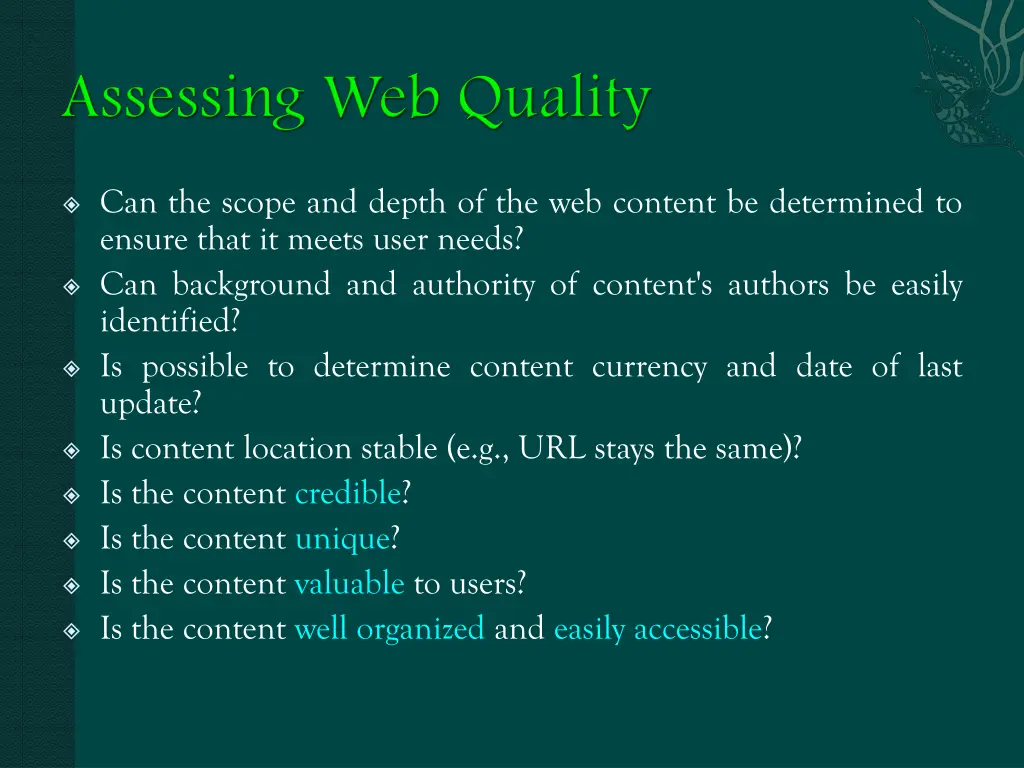 can the scope and depth of the web content